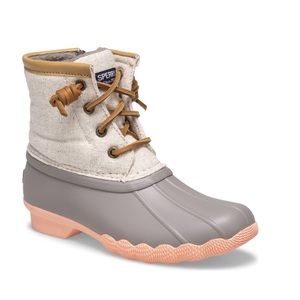 Sperry Saltwater Duck Boots Linen Rose